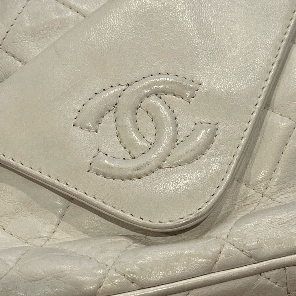 Chanel White Ivory Camera Bag Crossbody - Picture 9 of 13